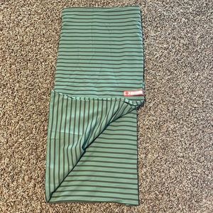 LuluLemon Green Striped large scarf with snaps for different styles. Barely used